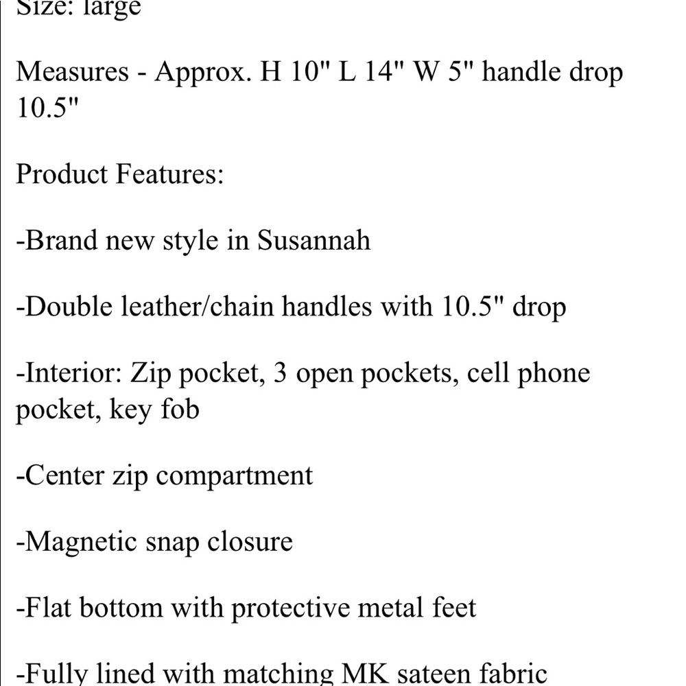 Authentic Michael kors large Susannah chain purse - Picture 6 of 8